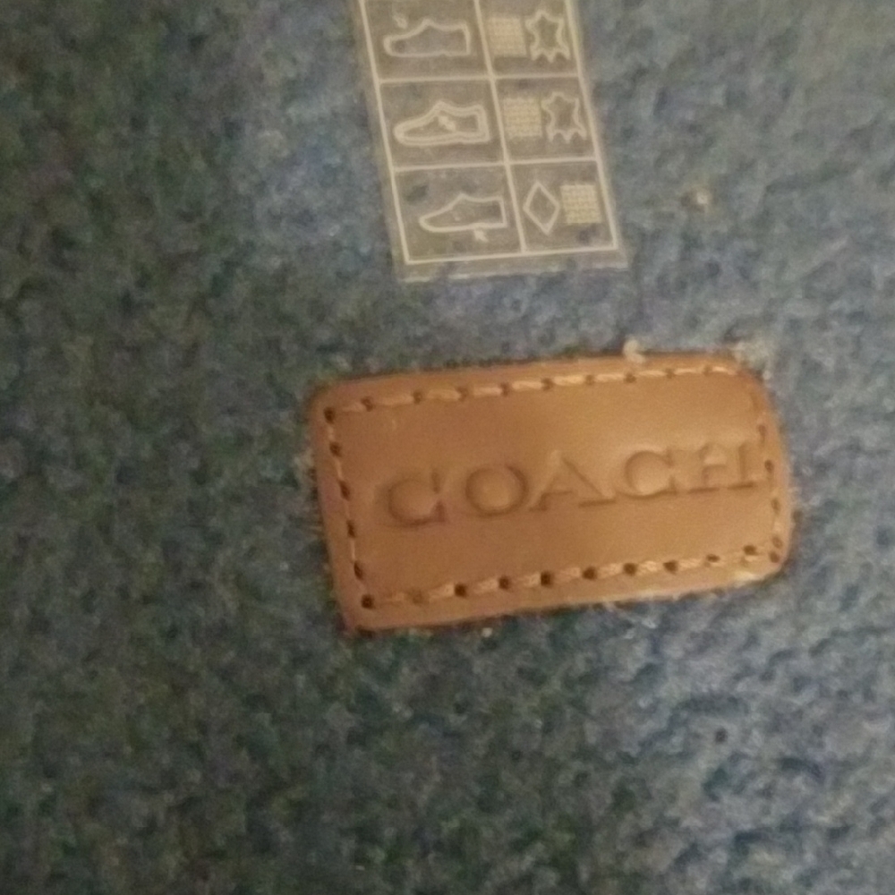 Brand new In Box!COACH Quilted Blue RACHELLE LAGOON Slippers. - Picture 9 of 9